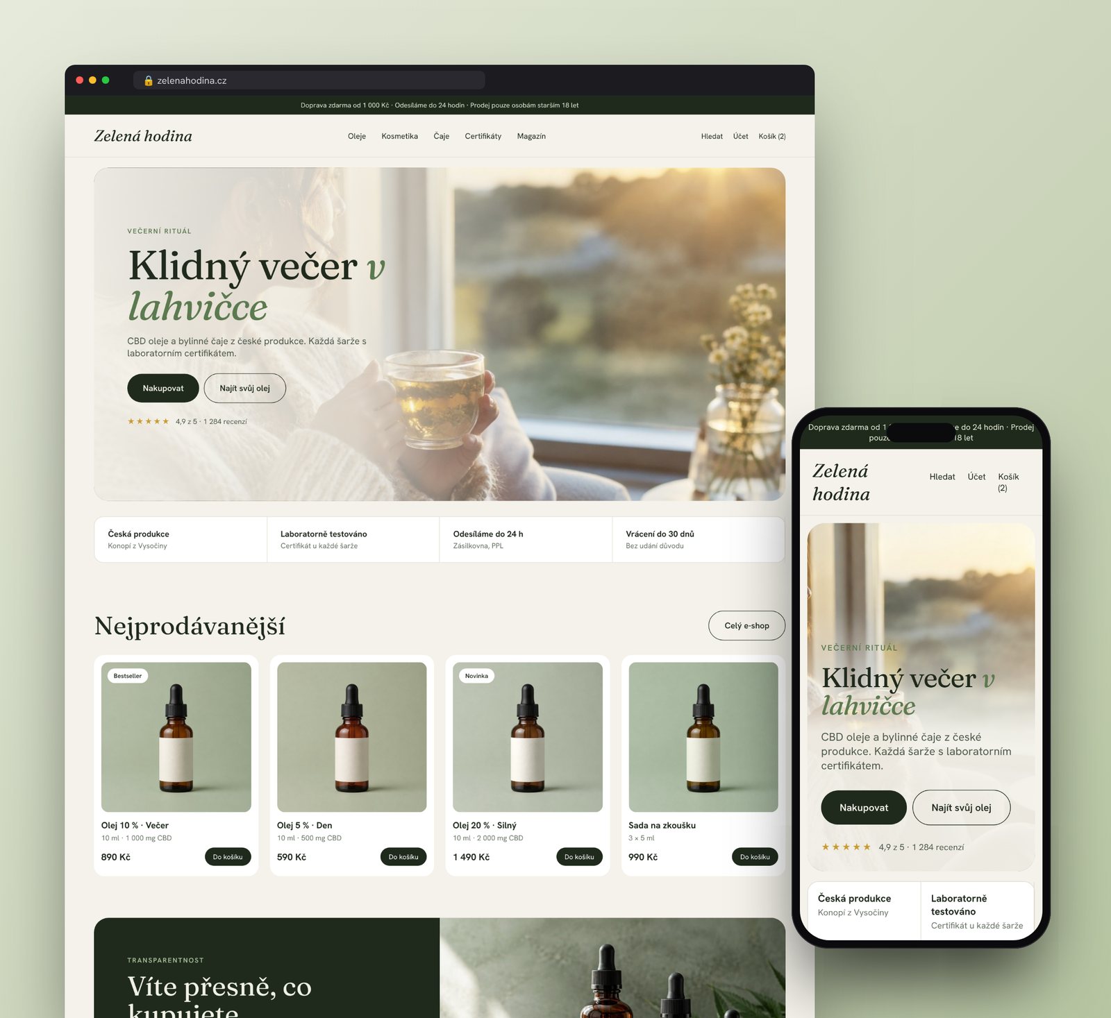 Ukázkový CBD e-shop